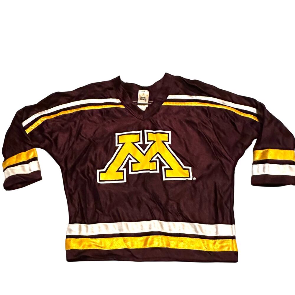 Youth Maroon and Gold Short Sleeve Tee with University M Logo